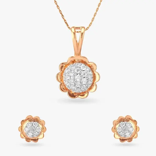 Ruby Blossom Diamond Pendant