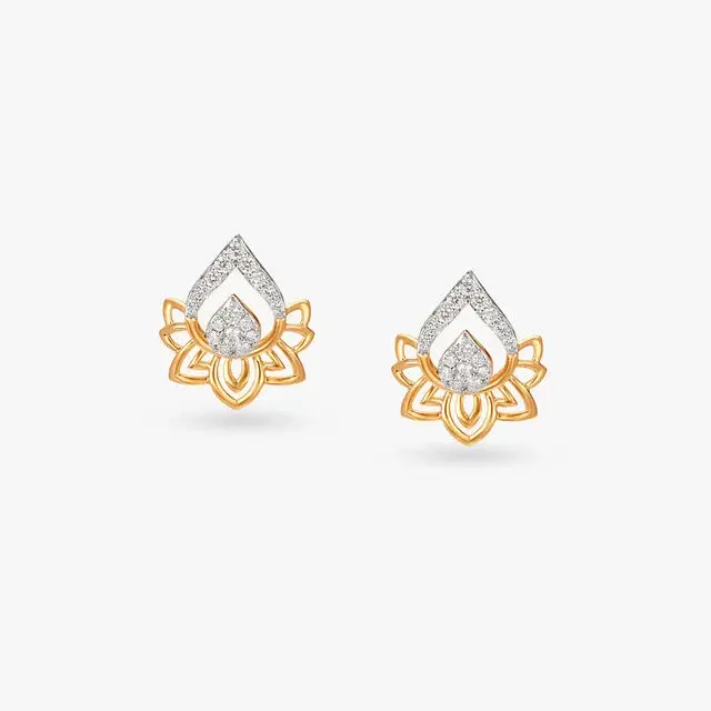 Lotus Glow Diamond Earring