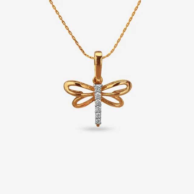 Dainty Wings Diamond Pendant